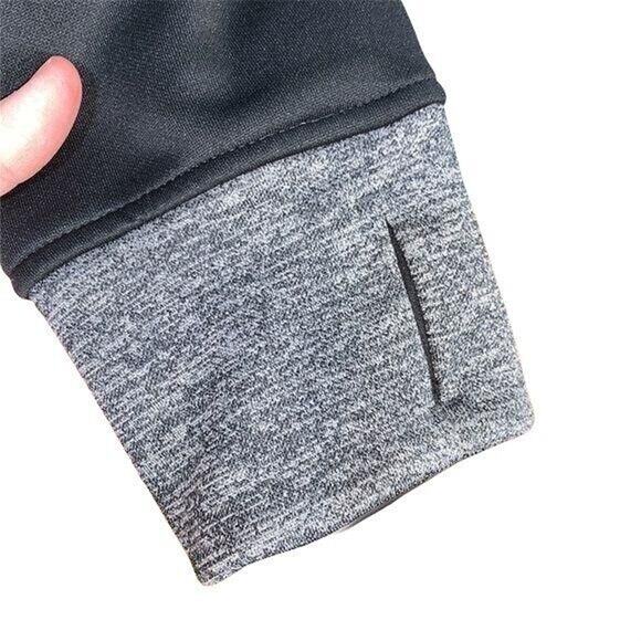 Adidas Womens Hoodie Sweatshirt Fleece Lined Pullover Sporty Black Green Large - Picture 5 of 13